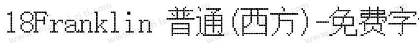 18Franklin 普通(西方)字体转换